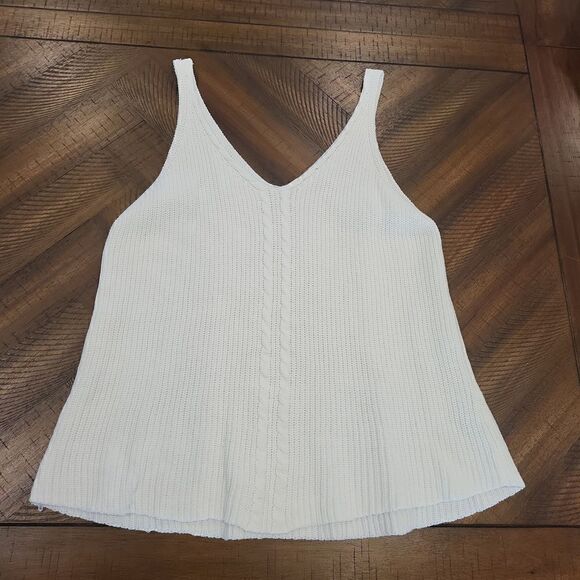 Vici Cable Knit Tank Medium Cream Color - Picture 1 of 6